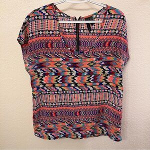 Fun & Flirt Multi Color Short Top Size Medium